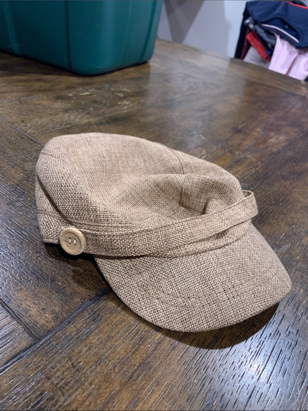 Y2K Brown Linen-Texture Newsboy Cap - Manhattan Hat Company